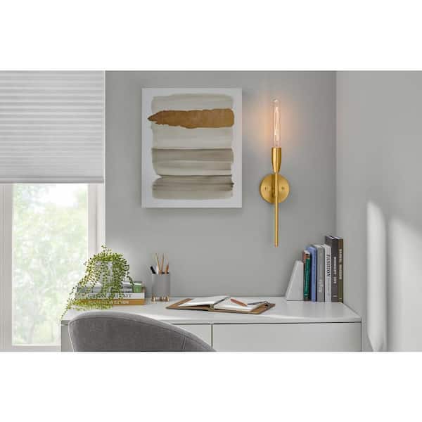 Ansel 1LT Convertible Sconce aged brass finished frame