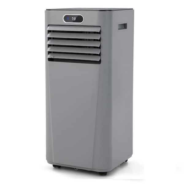 Gymax 8,000 BTU Portable Air Conditioner Cools 220 Sq. Ft. with 24 Hour Timer in Gray