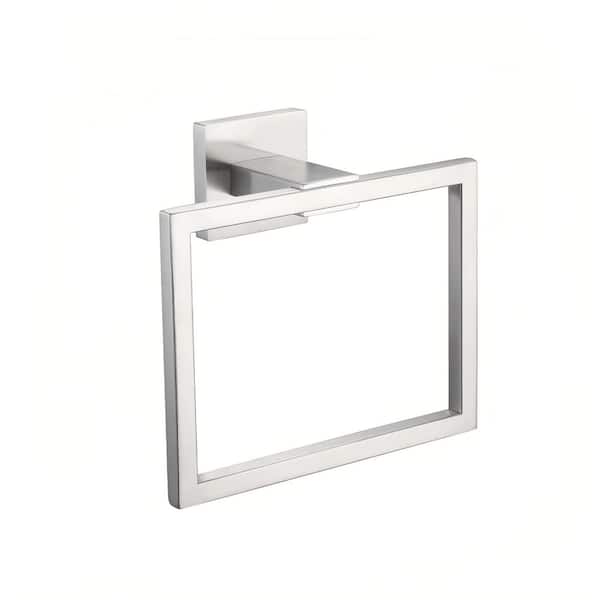 SUS 304 Stainless Steel Wall Mounted Towel Ring in Brushed Nickel