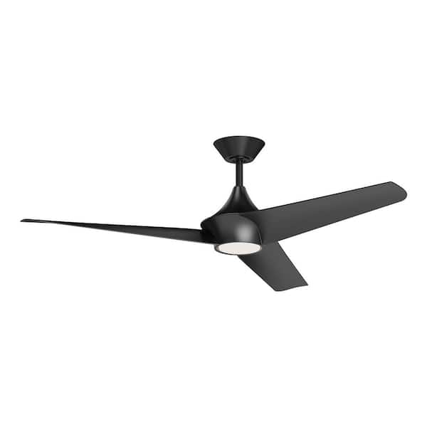 ALORA Emiko 56 in. 1-Light Matte Black Integrated Indoor LED Ceiling Fan