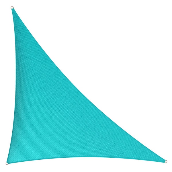 AMGO 10 ft. x 10 ft. x 14.1 ft. Turquoise Right Triangle Shade Sail