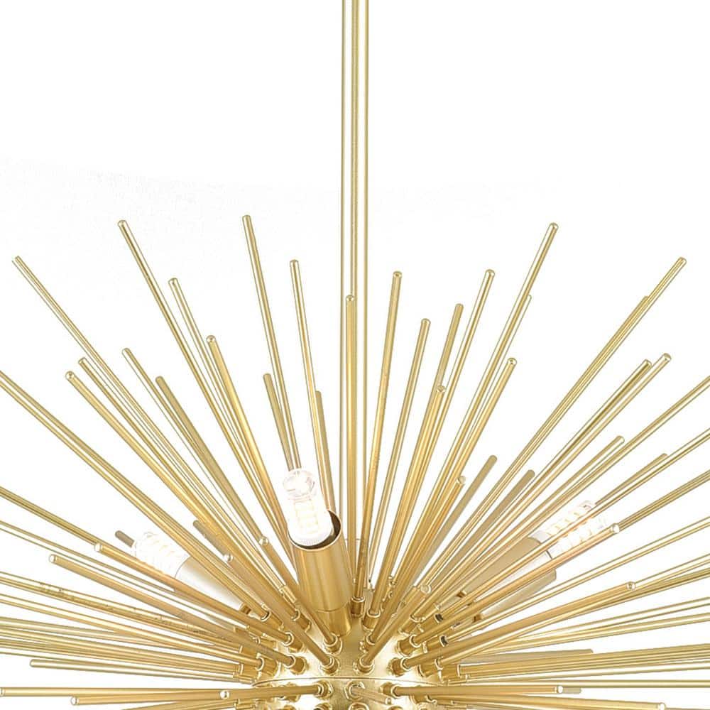 Savannah 16" Gold Leaf Metal Sputnik Chandelier