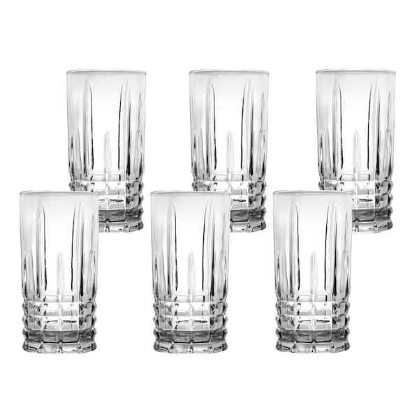 Classic Can Shape Tumbler Drinking Glass Cups - 17 oz - Set of 6