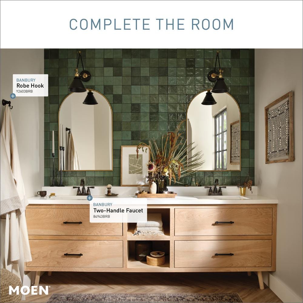 Mediterranean Bronze Two-Handle High Arc Bathroom Faucet
