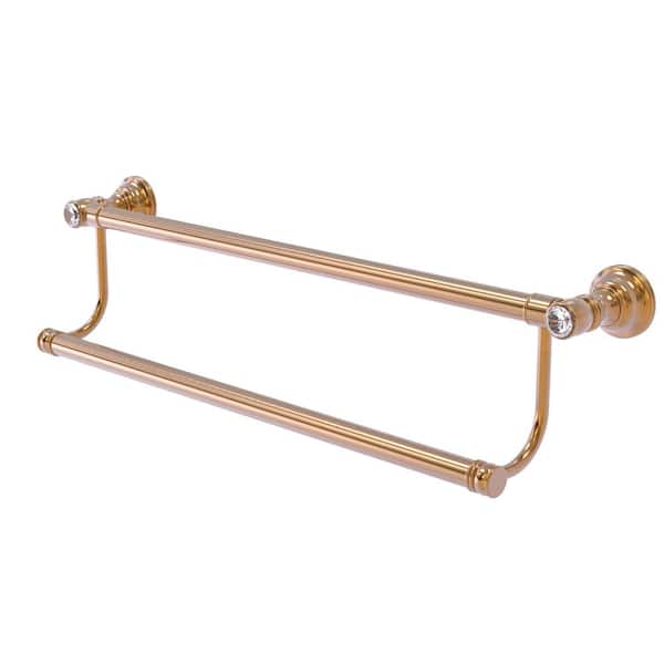 Allied Brass Carolina Crystal Collection 30 in. Wall Mounted Double Towel Bar in Brushed Bronze