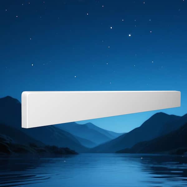 60 in. L x 3.5 in. H Solid Surface Cultured Marble Vanity Backsplash for Countertop in White