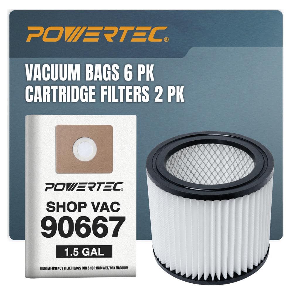 1-1.5 Gal. 9066700 Type A Filter Bags and Type AA Cartridge Filters Fits Most 4 Gal. and Less Shop-Vac Wet Dry Vacuum price history on PriceWatchPro