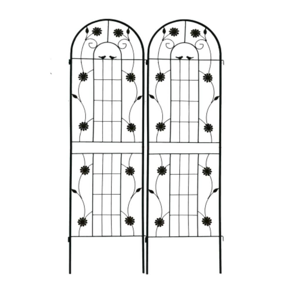 2-Pack Metal Garden Trellis 71 in. x 19.7 in. Rustproof Trellis for Climbing Plants Outdoor Flower Support Black price history on PriceWatchPro