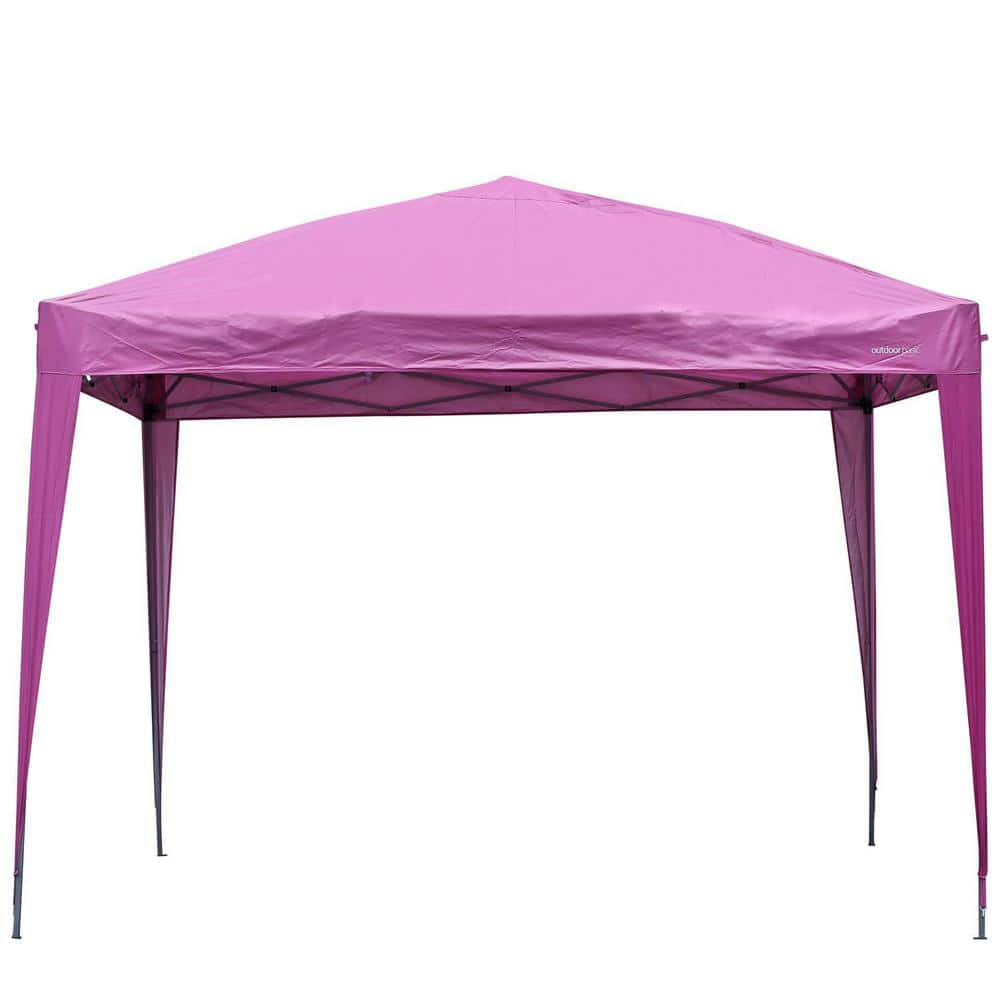 10 ft. x 10 ft. Pink Flat Canopy H-OB-GZ032PI - The Home Depot