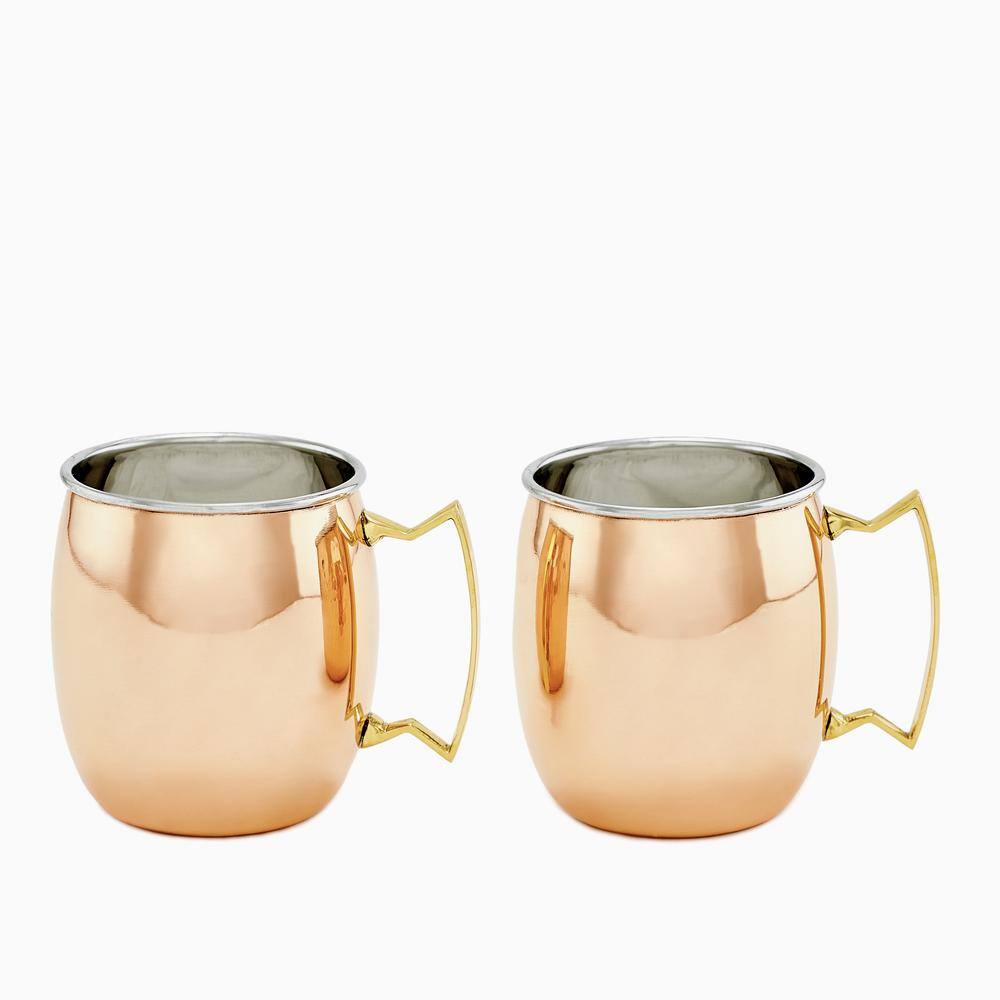 Old Dutch Set of 2, 16 oz. 2 PLY Solid Copper/SS Moscow Mule Mugs-2P428 ...
