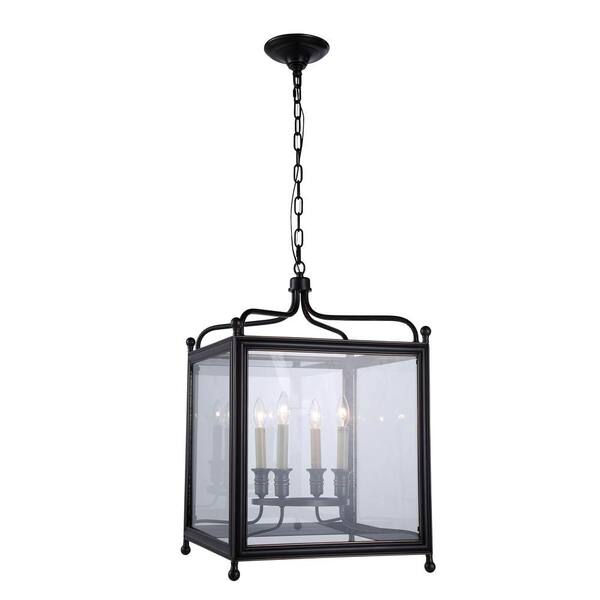 Elegant Lighting Oxford 4-Light Bronze Pendant