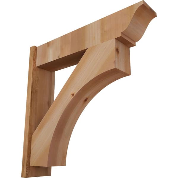 Ekena Millwork 8 in. x 32 in. x 32 in. Western Red Cedar Westlake Traditional Smooth Outlooker