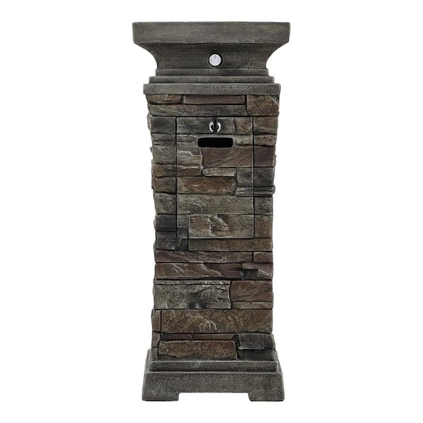 11.8 in. W 15000 Btu Envirostone Propane Outdoor with Lava Rocks