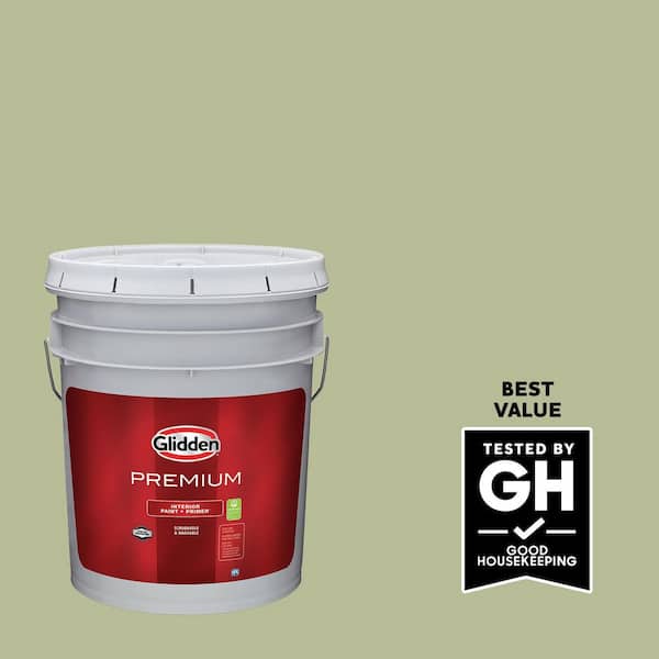 Glidden Premium 5 gal. PPG1122-4 Bahia Grass Semi-Gloss Interior Latex Paint
