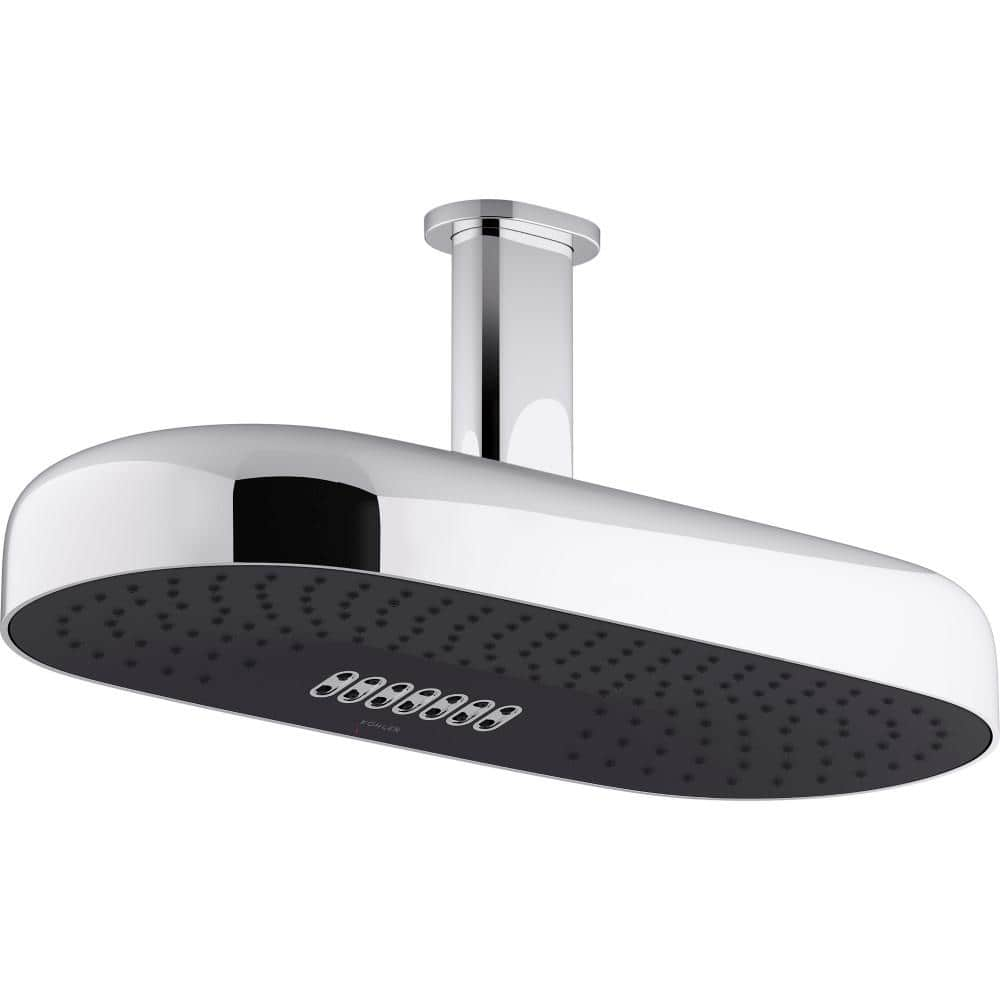 KOHLER Statement 2 Spray Patterns With 2 5 GPM 14 In Wall Mount Fixed   Polished Chrome Kohler Fixed Shower Heads 26297 Cp 64 1000 