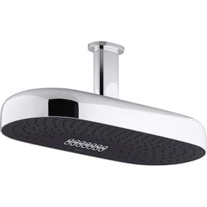 Statement 2-Spray Patterns with 2.5 GPM 14 in. Wall Mount Fixed Shower Head in Polished Chrome