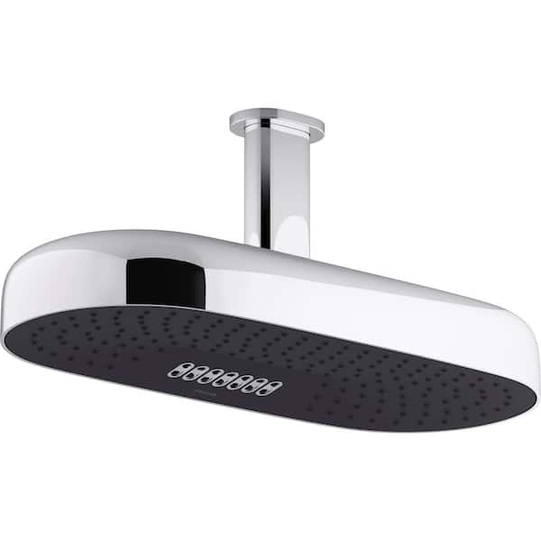 KOHLER Statement 2-Spray Patterns with 2.5 GPM 14 in. Wall Mount Fixed Shower Head in Polished Chrome