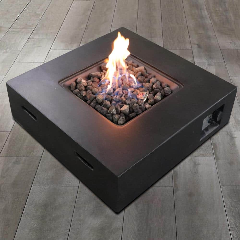 30 in. Fiber Reinforced Concrete Propane/Natural Gas Fire Pit Table, 40,000