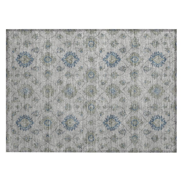 Chantille Machine Washable Indoor/Outdoor Abstract ACN3023 Gray 2 ft. x 3 ft. Accent Rug