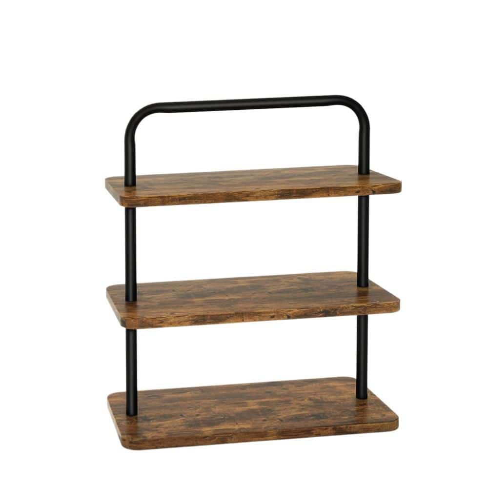 3-Tier Wood Cake Stand with Cupcake Tower for Parties, Christmas, Weddings, and Baby Showers, Rustic Brown (1-Pack) price history on PriceWatchPro
