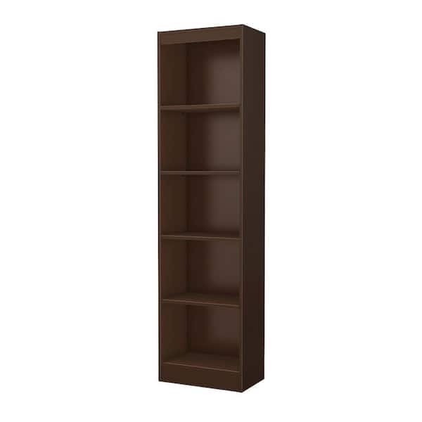 South S 71 25 In Chocolate Wood 5, Stair Step Bookcase Home Depot