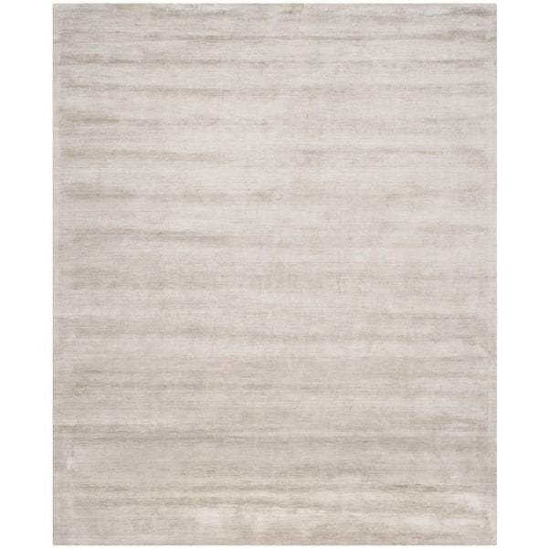 Mirage 9 ft. x 12 ft. Silver/Gray Distressed Striped Area Rug
