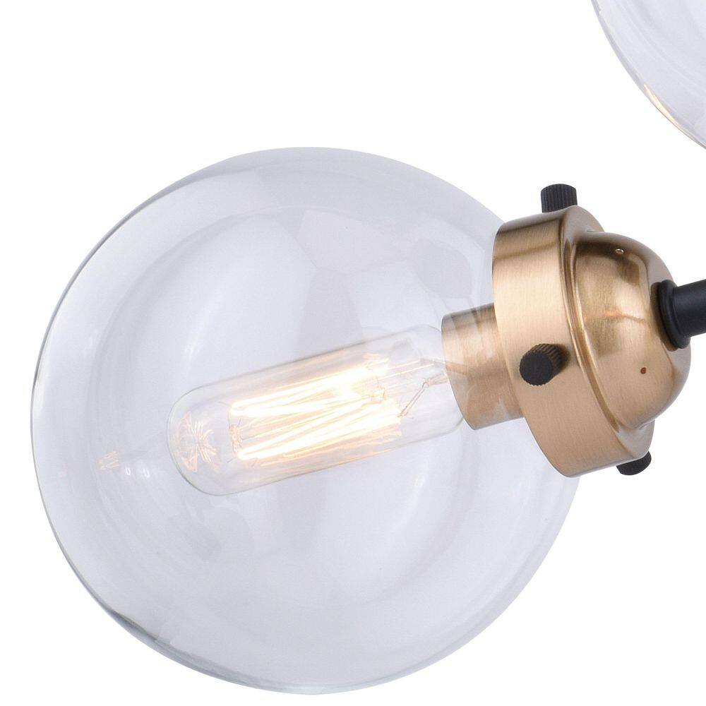 Orbit 20" Bronze and Glass Sputnik Ceiling Light