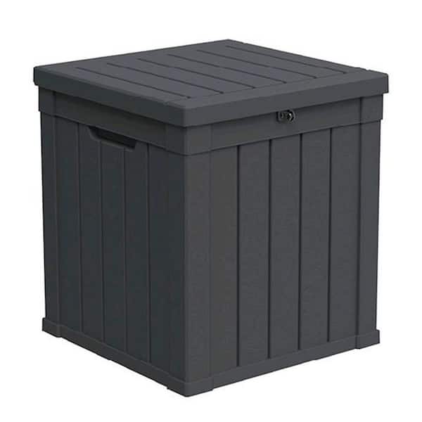 22 in. W x 22 in. D x 24 in. H Resin Outdoor Storage Cabinet 50 Gal. Lockable Deck Box Storage Bin
