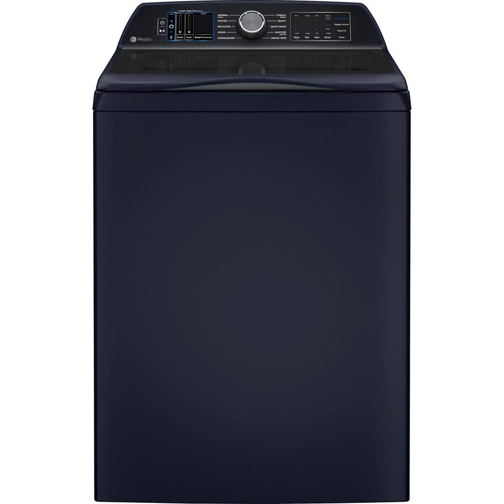 Profile 5.3 cu. ft. High-Efficiency Smart Top Load Washer with Built-in Alexa Voice Assistant in Sapphire Blue