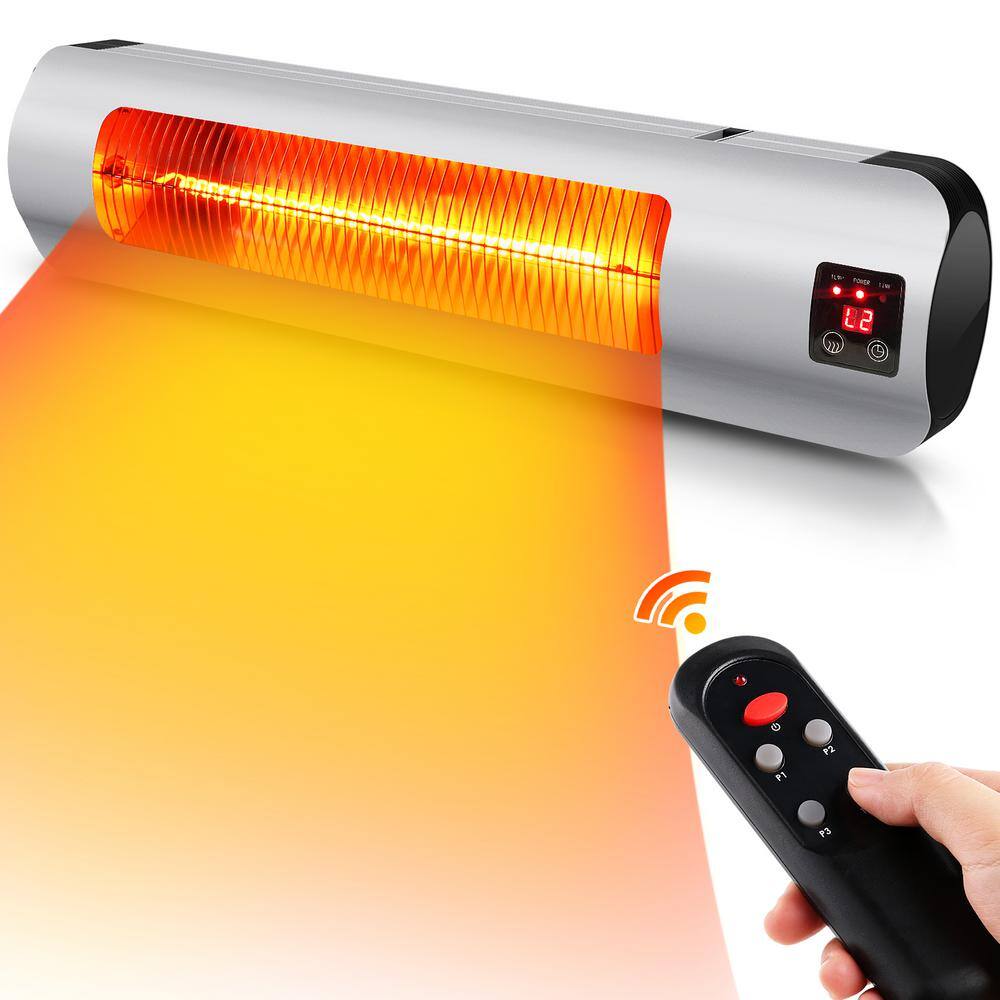 PATIOBOSS 1500Watt Wall Mounted Outdoor Metal Electric Patio Heater