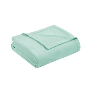 Blue Liquid Cotton King Blanket