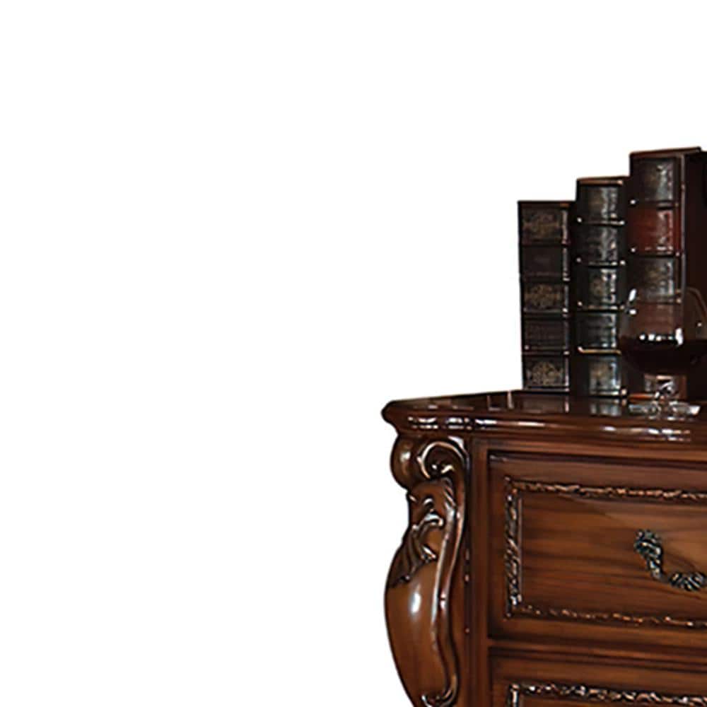 32" Cherry Oak Traditional 2-Drawer Nightstand