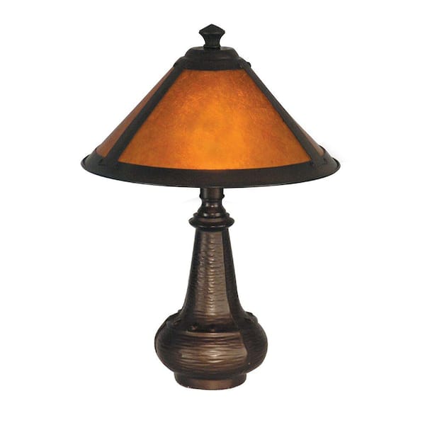 Dale Tiffany 16 in. Hunter Mica Antique Bronze Accent Lamp