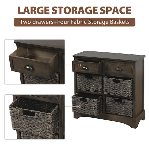 Wholesale Interiors Diella 2-Drawer Storage Unit with Basket