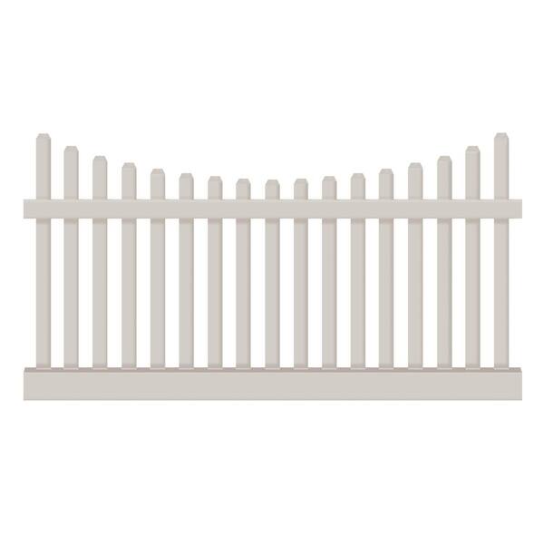 WamBam Fence No-Dig Permanent 4 ft. x 6 ft. Nantucket Vinyl Picket