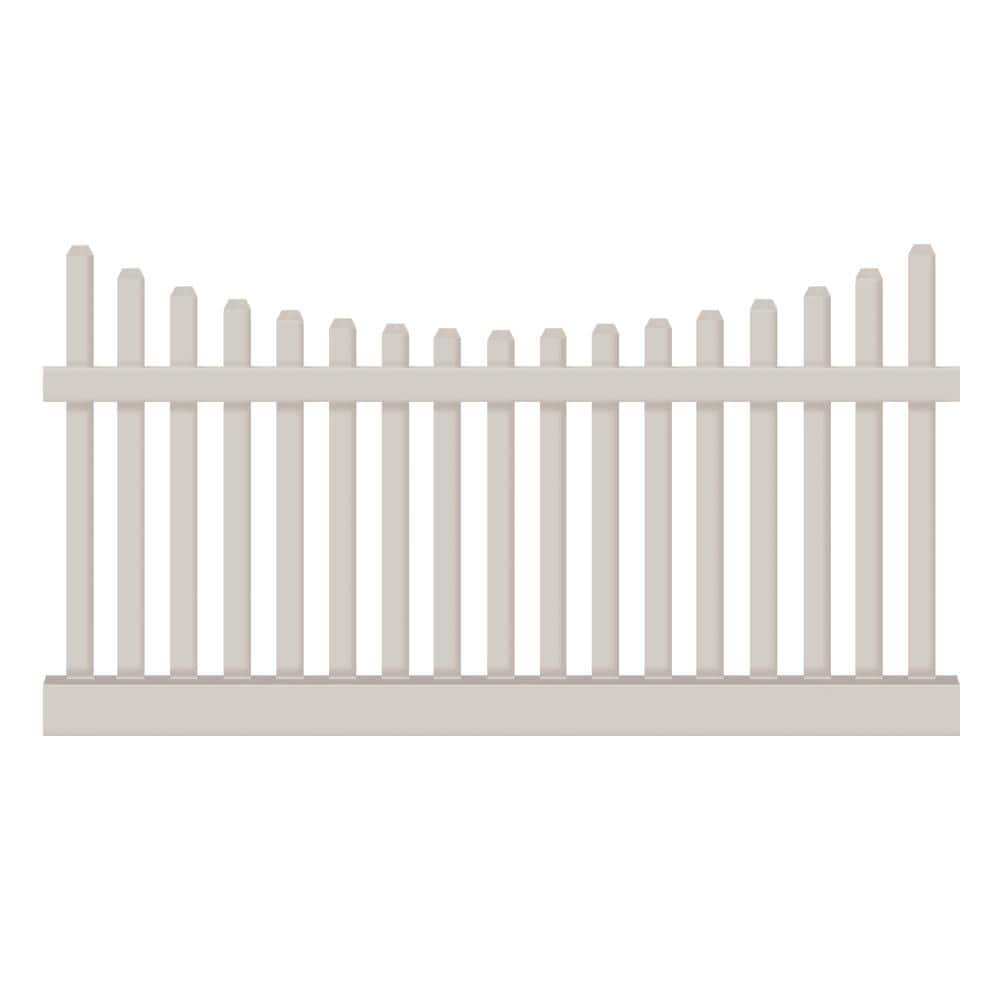 Hampshire 5 ft. H x 8 ft. W Tan Vinyl Picket Fence Panel Kit price history on PriceWatchPro