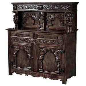 Jacobean Court Brown Cupboard Buffet