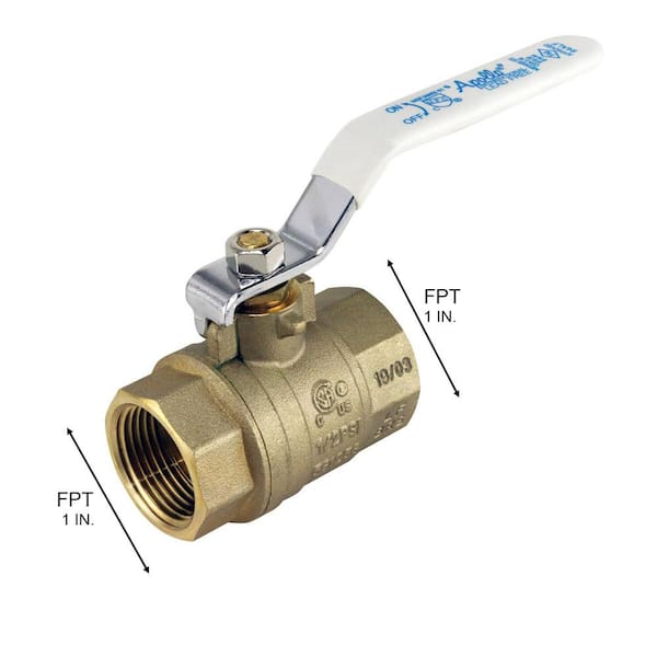 1 in. Lead Free Brass FNPT x FNPT Full-Port Ball Valve