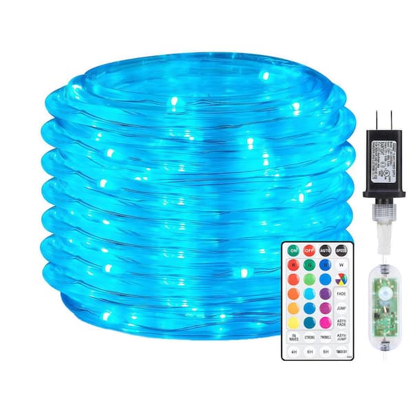 66 ft. Outdoor 16 Colors Plug-In Integrated LED Rope Light (1-Pack)
