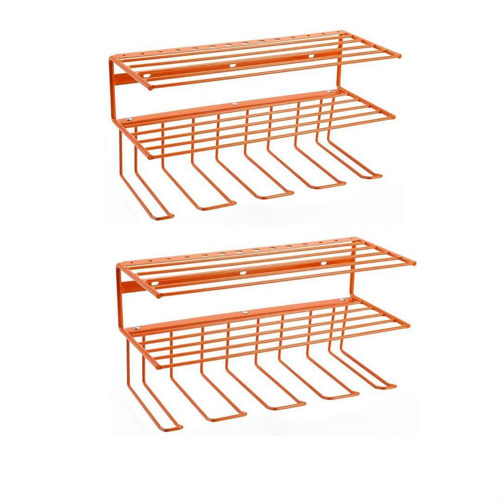 Drill Holer Wall Mount Power Tool Organizer with Shelf for Garage Organization, Orange (2-Pack) price history on PriceWatchPro