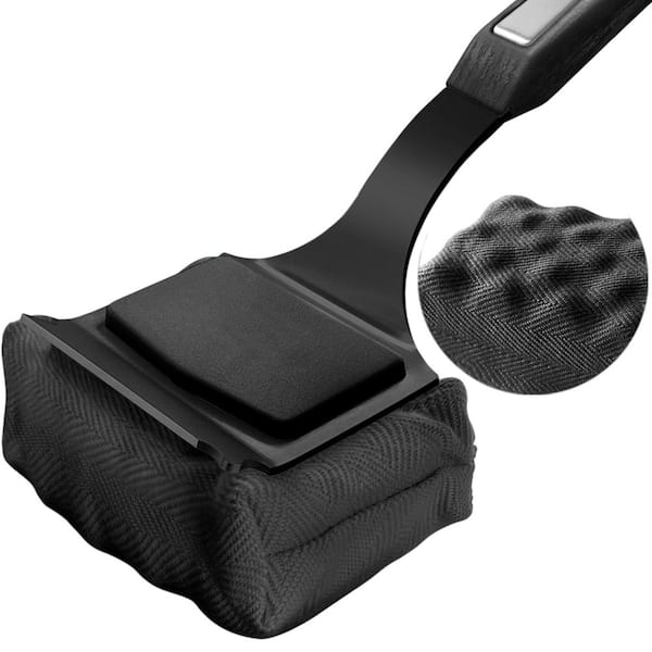 Dark Black Bristle-Free Grill Brush with Replaceable Steam Cleaning Head, Scraper for Cast Iron/Stainless Steel