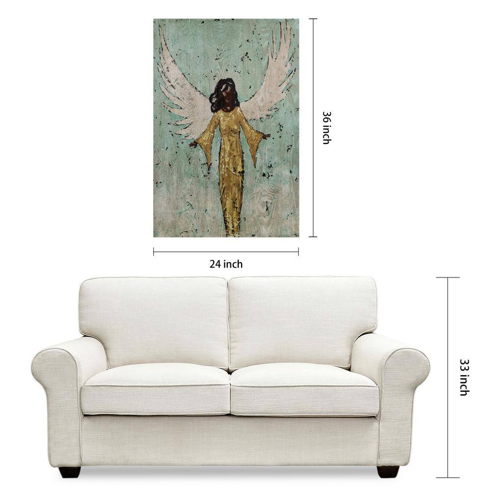 Earthly Angel II 24" x 36" Hand-Finished Ash Wood Wall Art