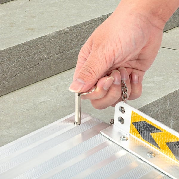 Karl home 2 ft. Aluminum Folding Wheelchair Ramp for Scooter Steps Home Stairs Doorways K1G33006536