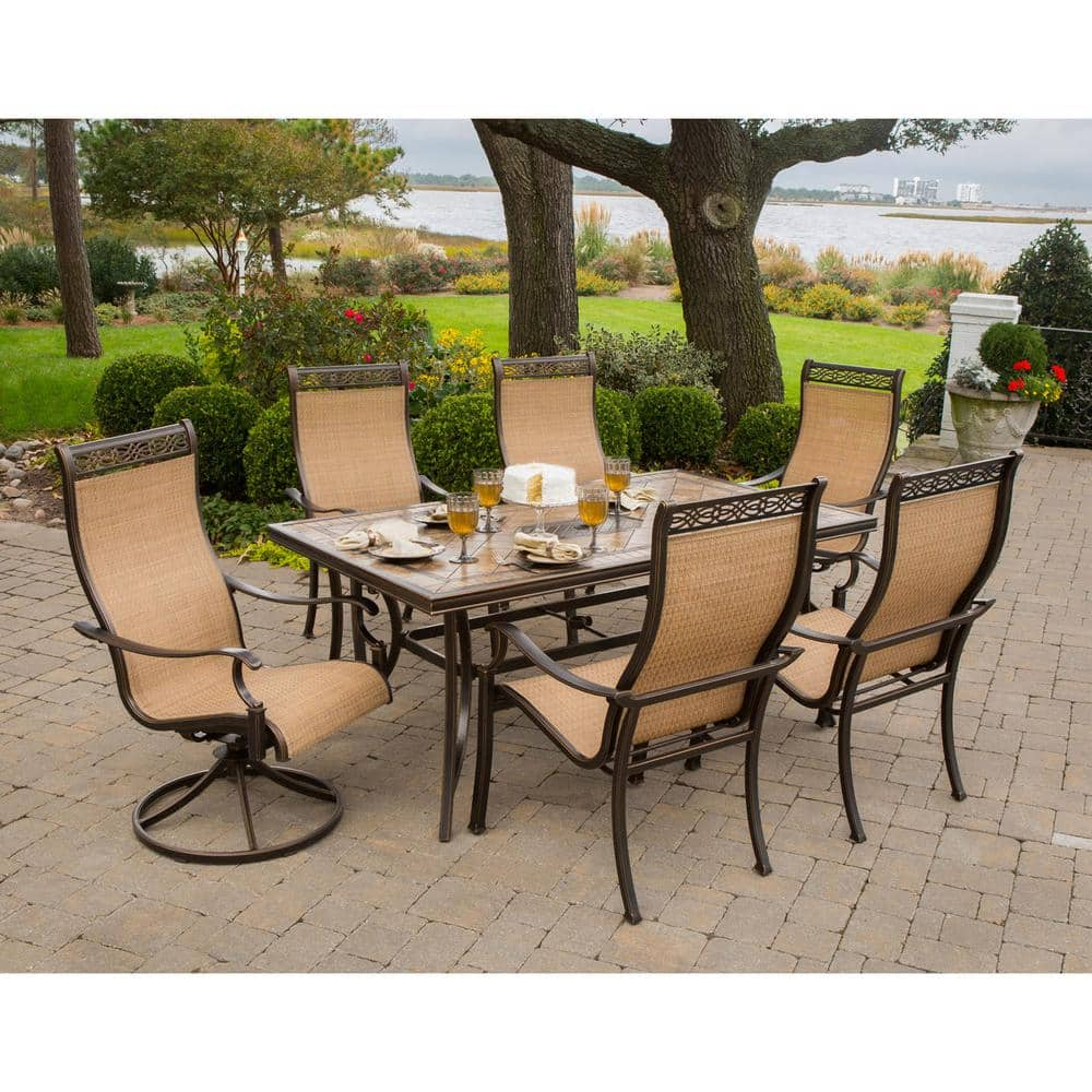 Hanover Monaco 7-Piece Outdoor Patio Dining Set MONACO7PCSW - The Home ...