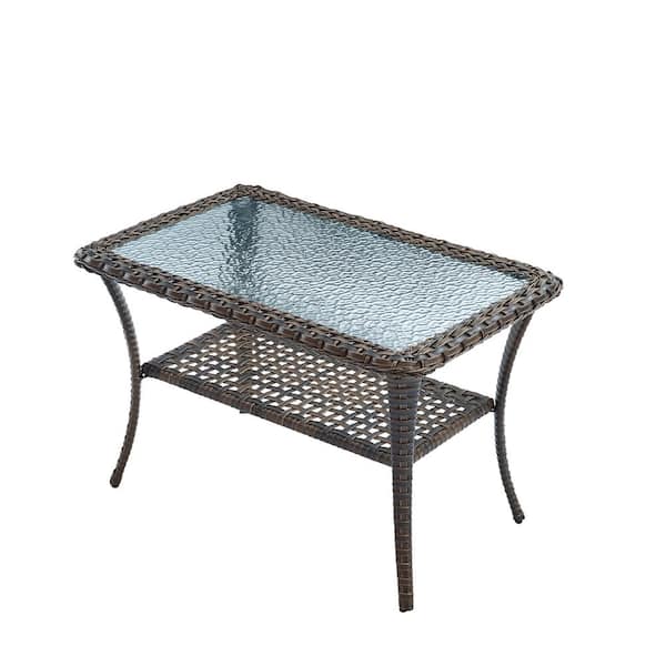 Gymojoy Carolina Wicker Outdoor Coffee Table