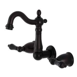 Duchess 2-Handle Wall Mount Bathroom Faucet in Oil Rubbed Bronze
