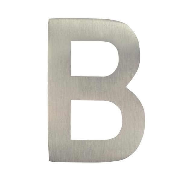 Architectural Mailboxes 4 In. Satin Nickel Floating House Letter B ...