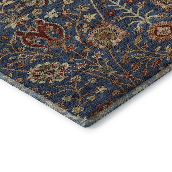 Mayfield Premium Machine Washable Abstract AMF1085 Navy 9 ft. x 12 ft. Area Rug