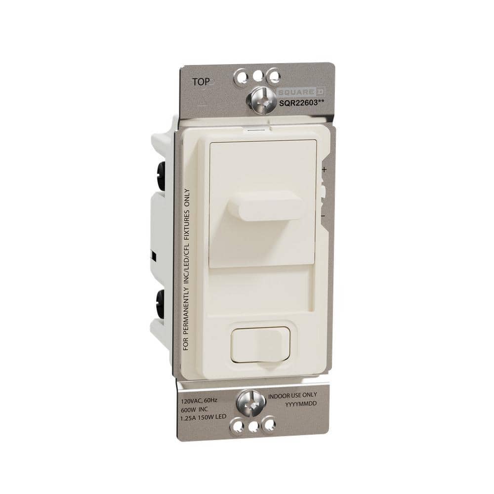 X Series 15 Amp 600-Watt Single-Pole/3-Way Slider Dimmer Light Switch Back Wire Clamps Matte Light Almond price history on PriceWatchPro