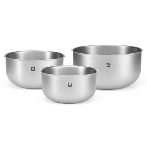 Prep 3-Pieces Brushed Stainless Steel Nesting Bowls Set